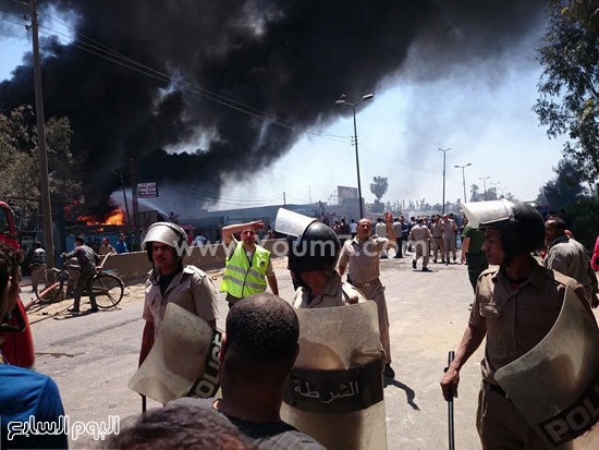  امن الغربية يحاول تطويق موقع الحريق -اليوم السابع -4 -2015